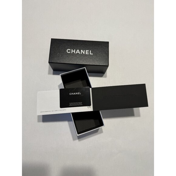 Chanel Spellout Logo Black Sunglasses Box Glasses Storage Box - Picture 3 of 7